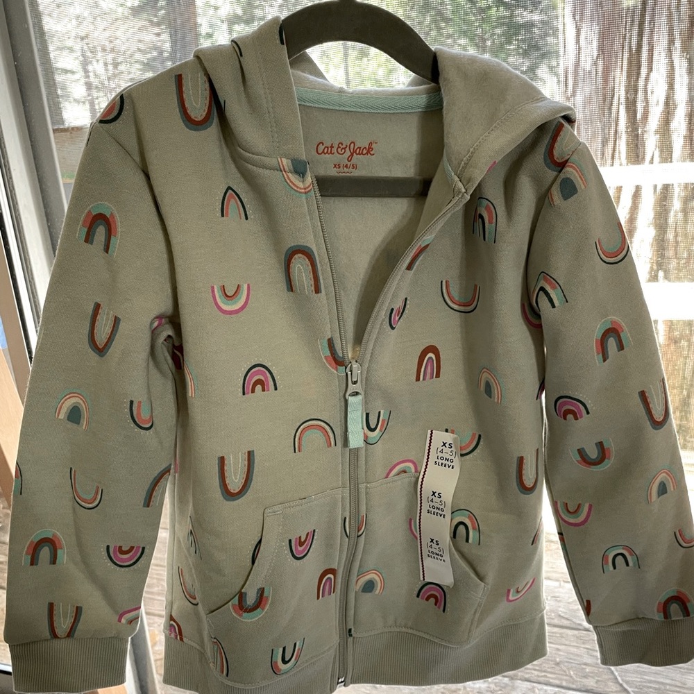 Rainbow Zip Up Hoodie